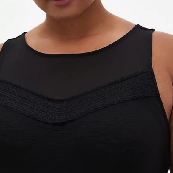 torrid Tops Mesh Yoke Tank Super Soft Black Poshmark